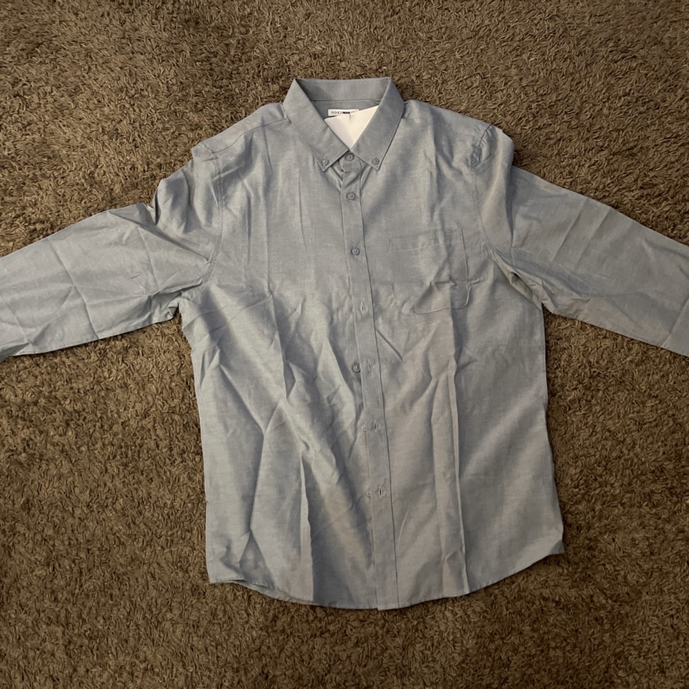 NovaMen East end long sleeve woven top (navy blue)